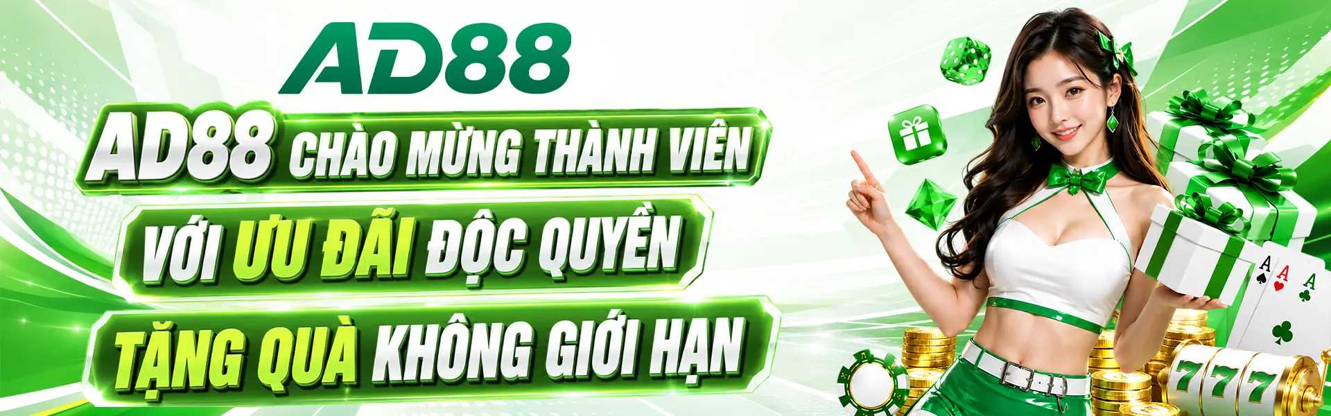 AD88 chào mừng thành viên với ưu đãi độc quyền tặng quà không giới hạn